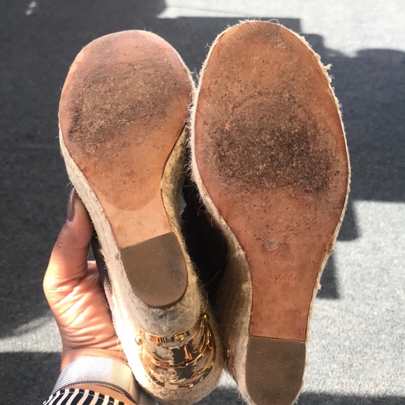 Chocolate Tory Burch Wedges - Picture 5 of 5